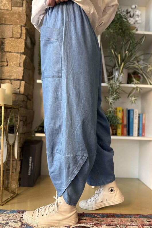  Essential Stretch Shelby Barrel Jean Mid Denim ~